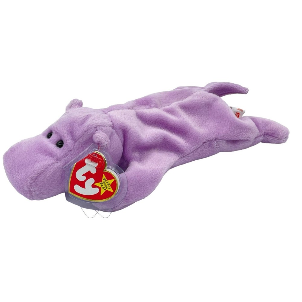 Ty Beanie Baby Babies Original 1993 HAPPY the Hippo PVC Pellets RETIRED